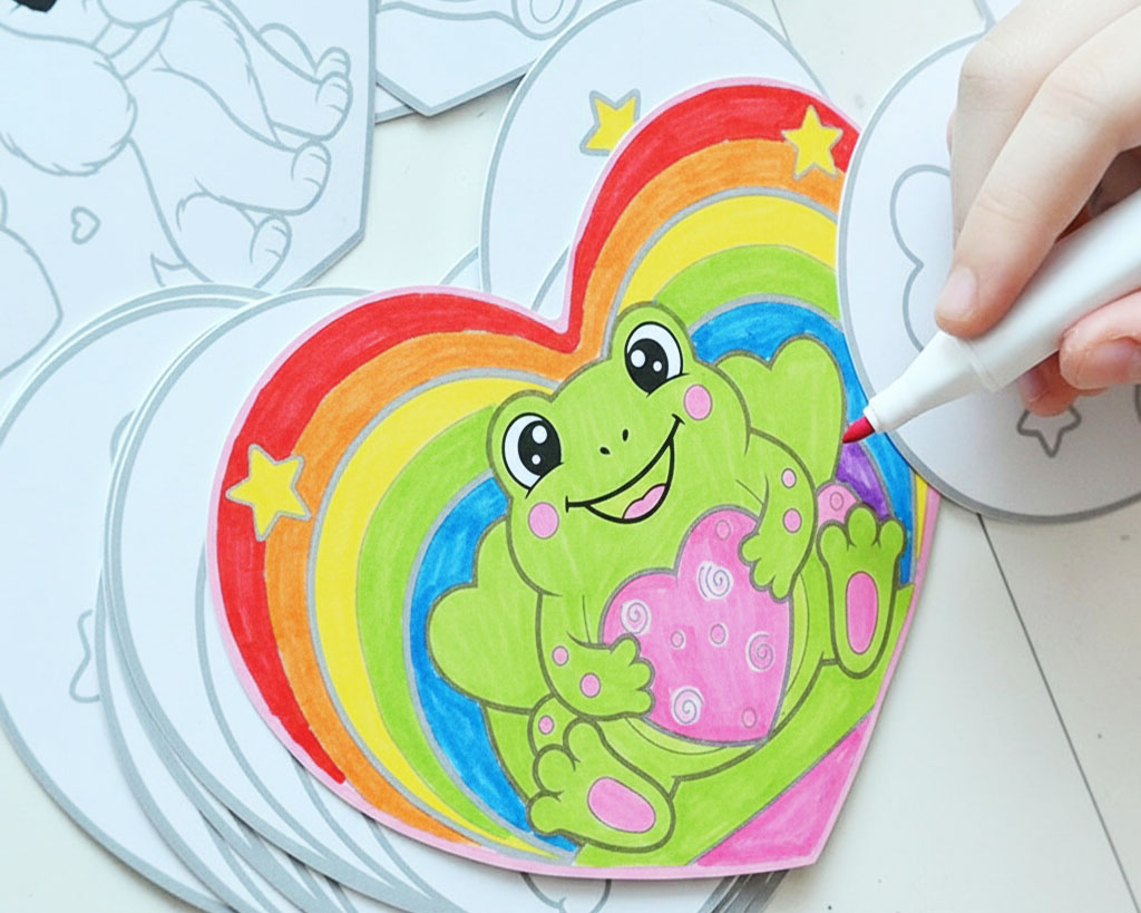 Раскраски для девочек Сердечко